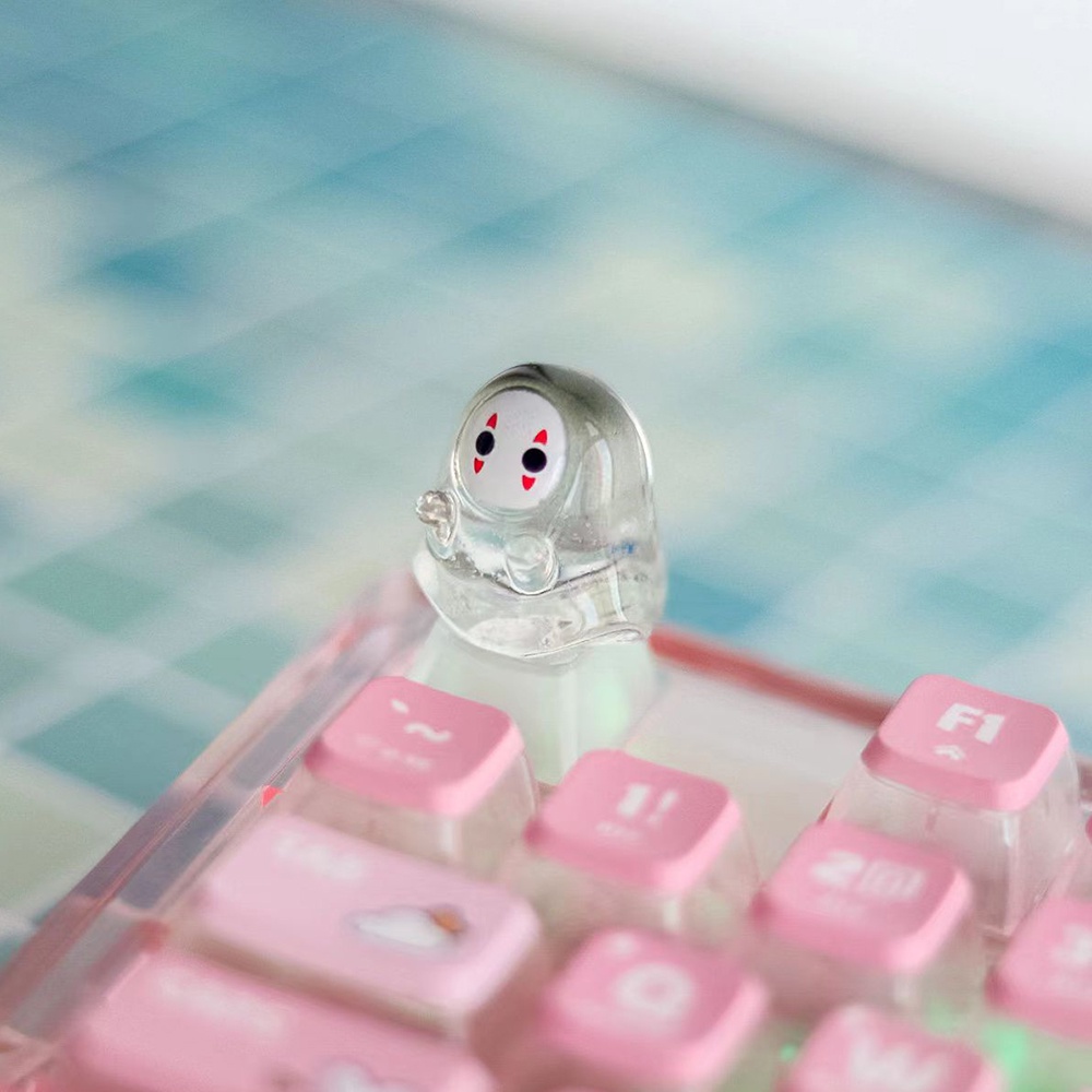 Keyboard Tray Under Desk - Cartoon Halloween Backlit Clear Keycap Mechanical