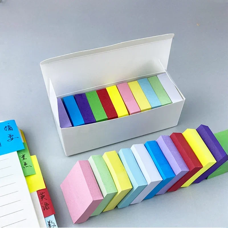 Sticky Note Dispenser - 11 Pcs Fluorescent Color Sticky Note