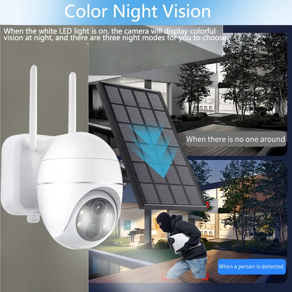 5MP Outdoor 4G SIM Card Solar- – Home Office Pay recenzja i cena