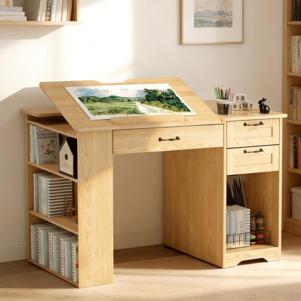 Adjustable Desk with Storage,  – Home Office Studio recenzja i cena