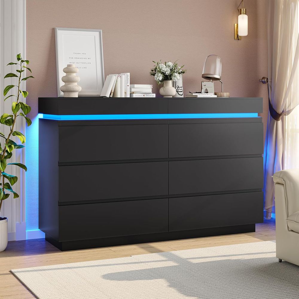 6-Drawer Sliding Desk Dresser, – Desk Charging Station recenzja i cena
