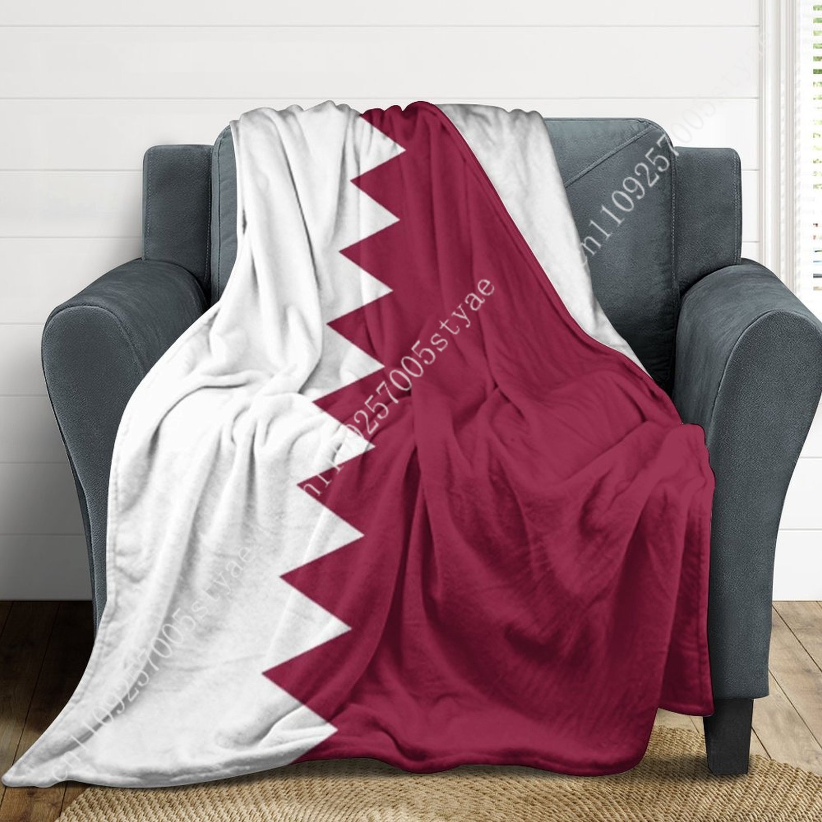 Qatar Flag Flannel Blankets Ar – Home Office Qatar recenzja i cena