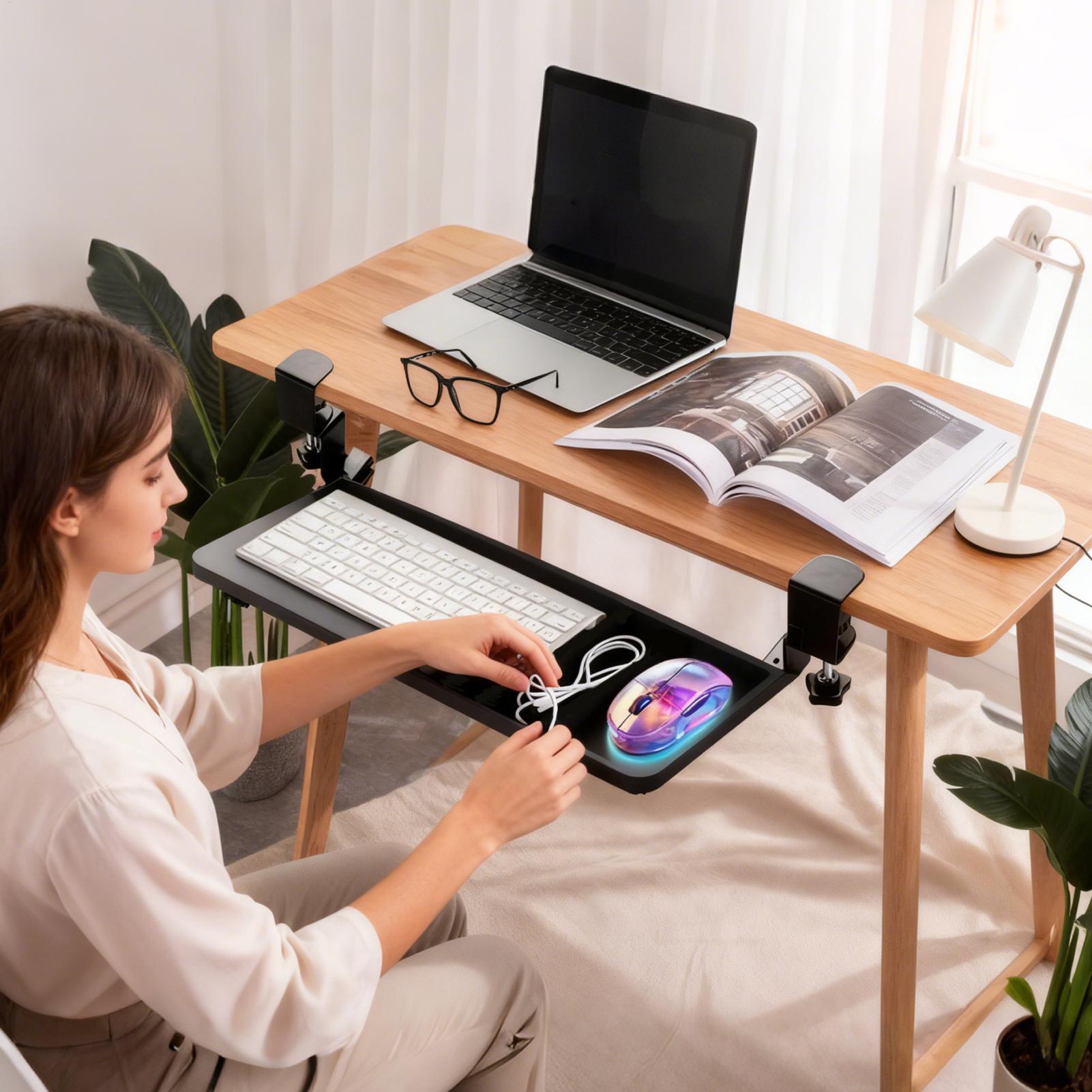 Under Desk Keyboard Rail Rotat – Keyboard Tray Under Desk recenzja i cena