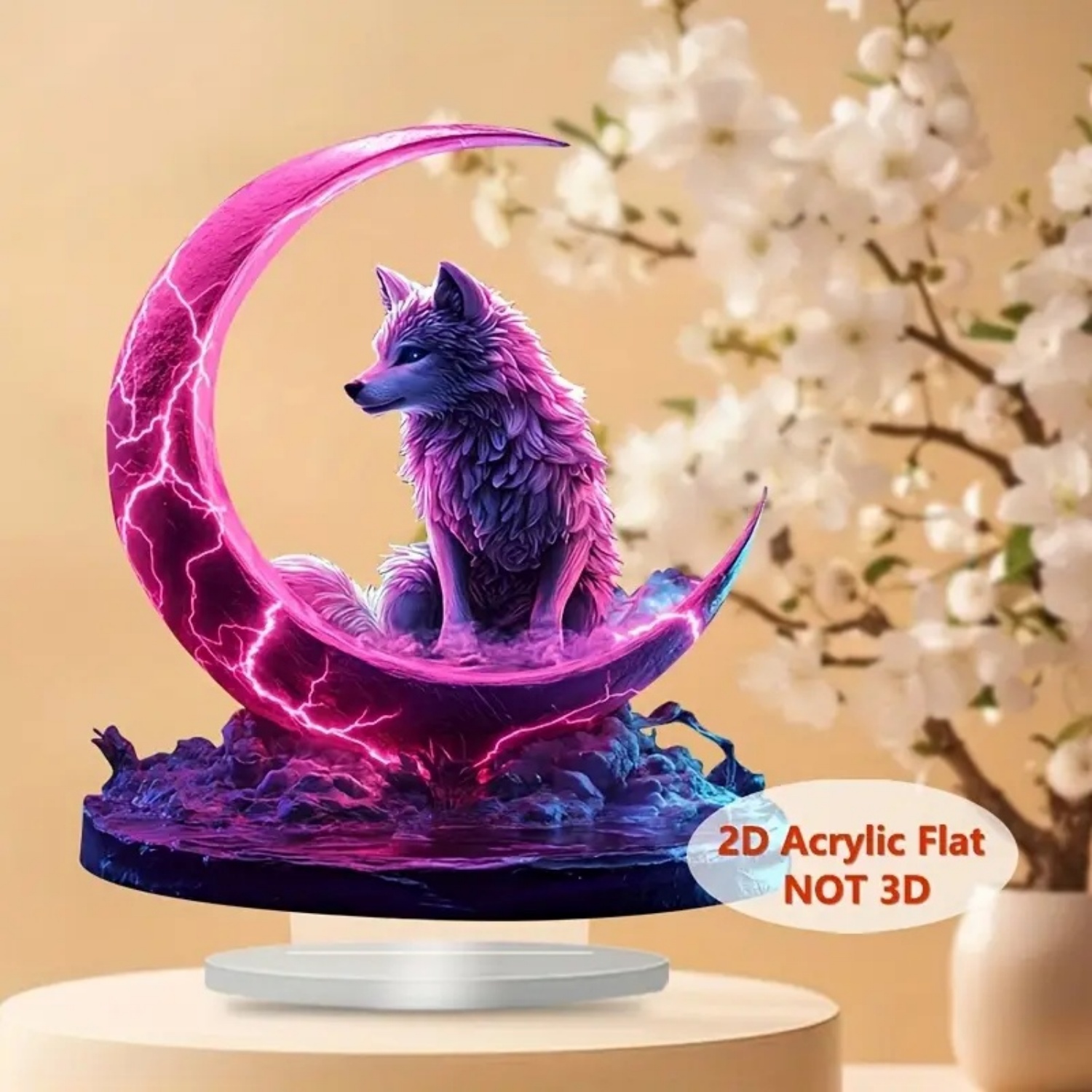 Flame Wolf Statue,2D Flat Acry – Home Office Studio recenzja i cena