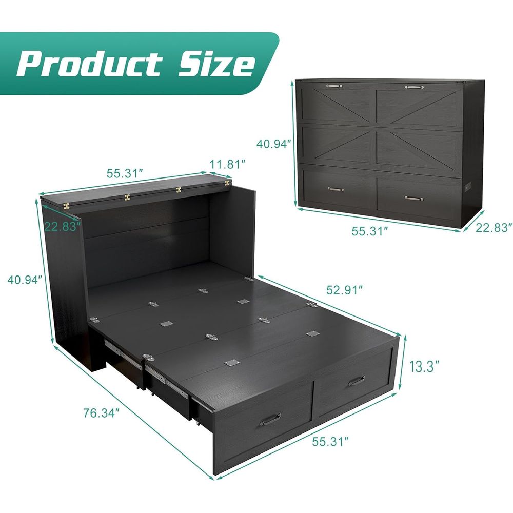 Murphy Chest Bed with Desk and – Desk Charging Station recenzja i cena