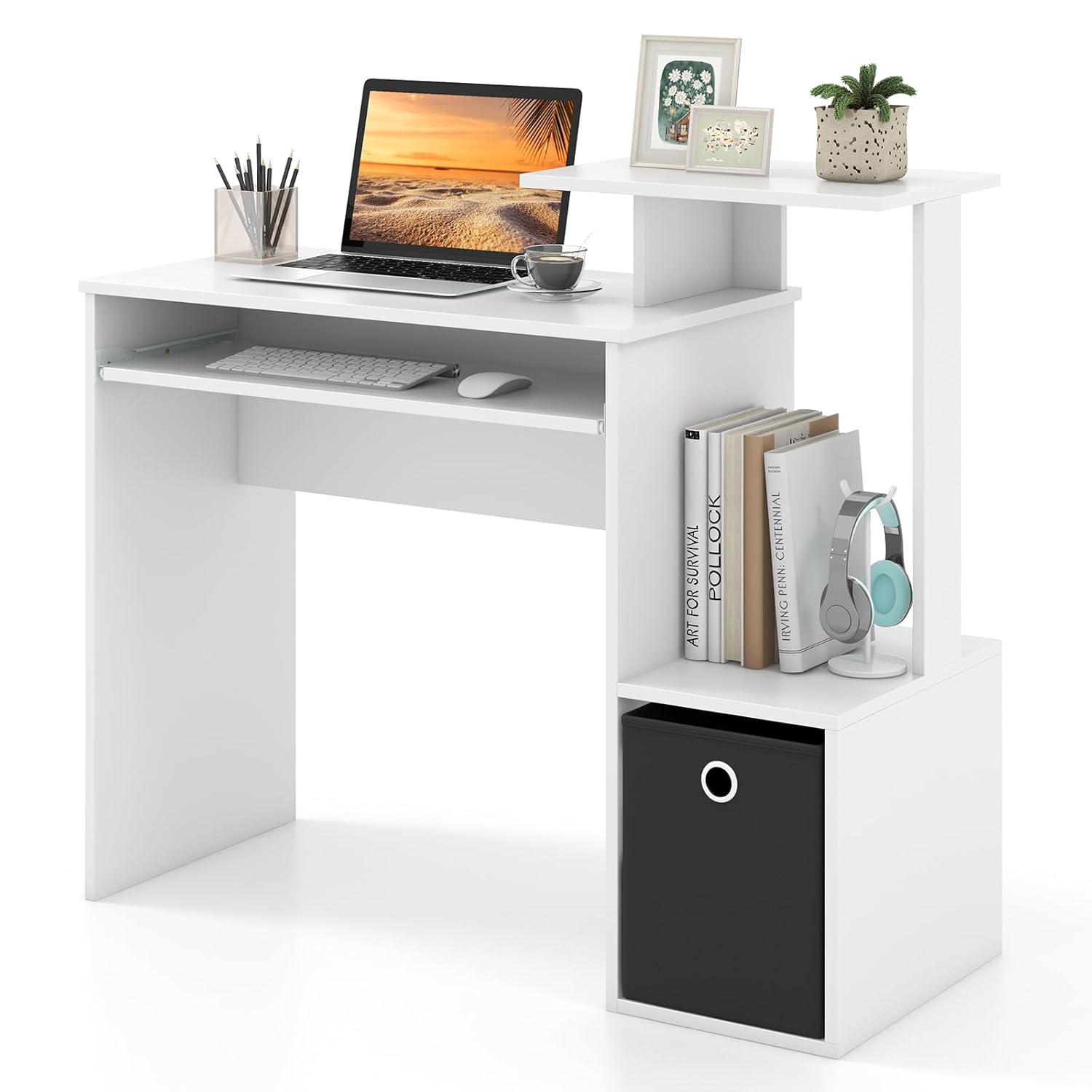 Computer Desk with Fabric Draw – Keyboard Tray Under Desk recenzja i cena