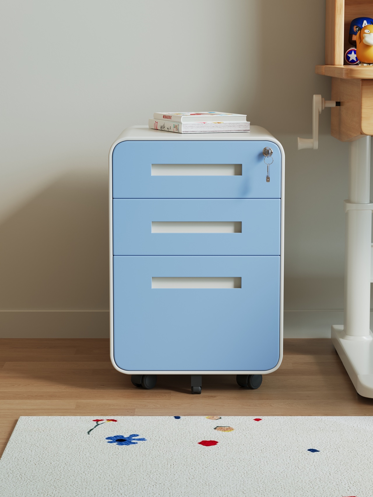 ￥%Modern Simple Kids' 3-Drawer – Drawer Pedestal Cabinet recenzja i cena