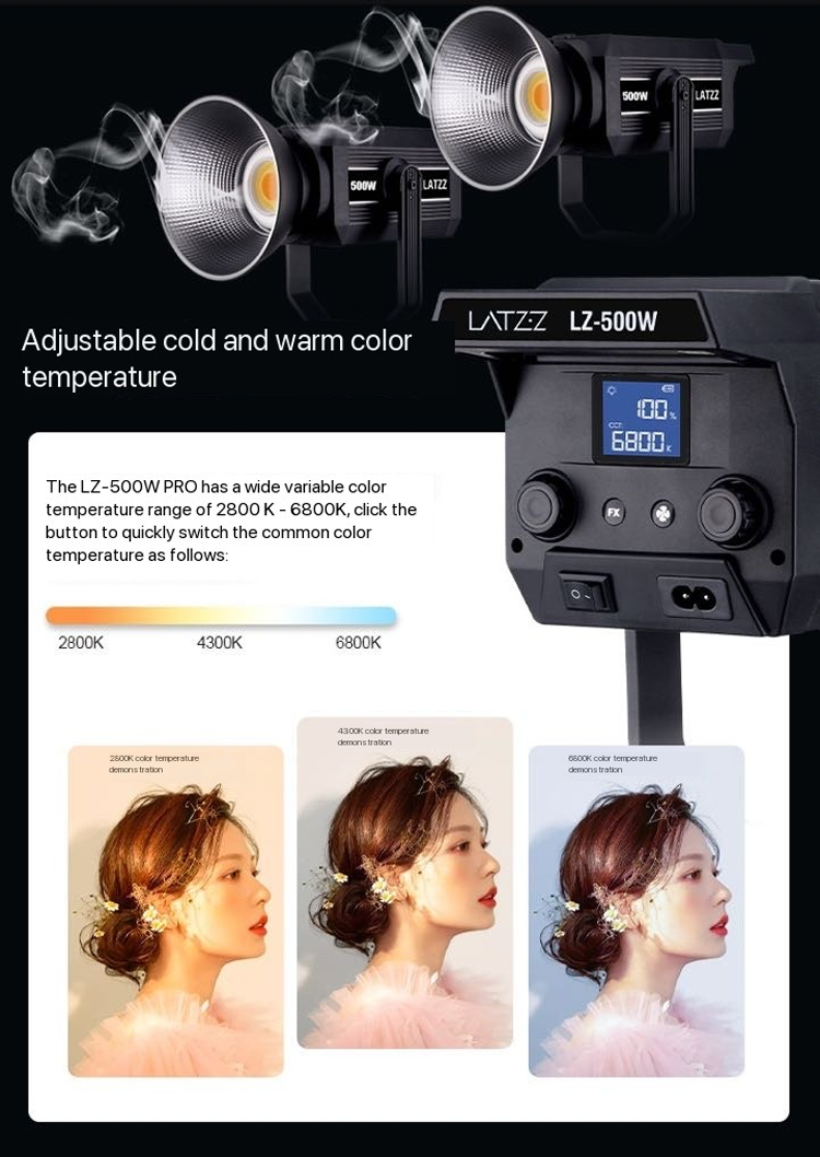 LATZZ 500W LED Video Light 280 – Zoom Lighting Kit recenzja i cena