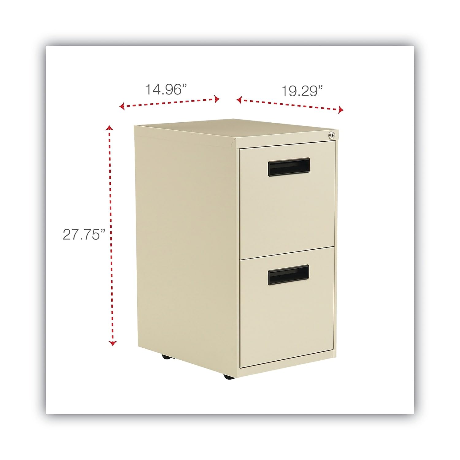 2-Drawer Metal File Cabinet, L – Drawer Pedestal Cabinet recenzja i cena