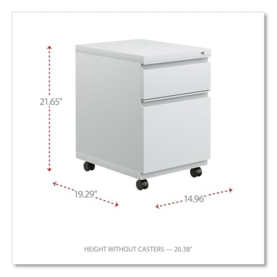 Light Gray 2-Drawer Metal Pede – Drawer Pedestal Cabinet recenzja i cena