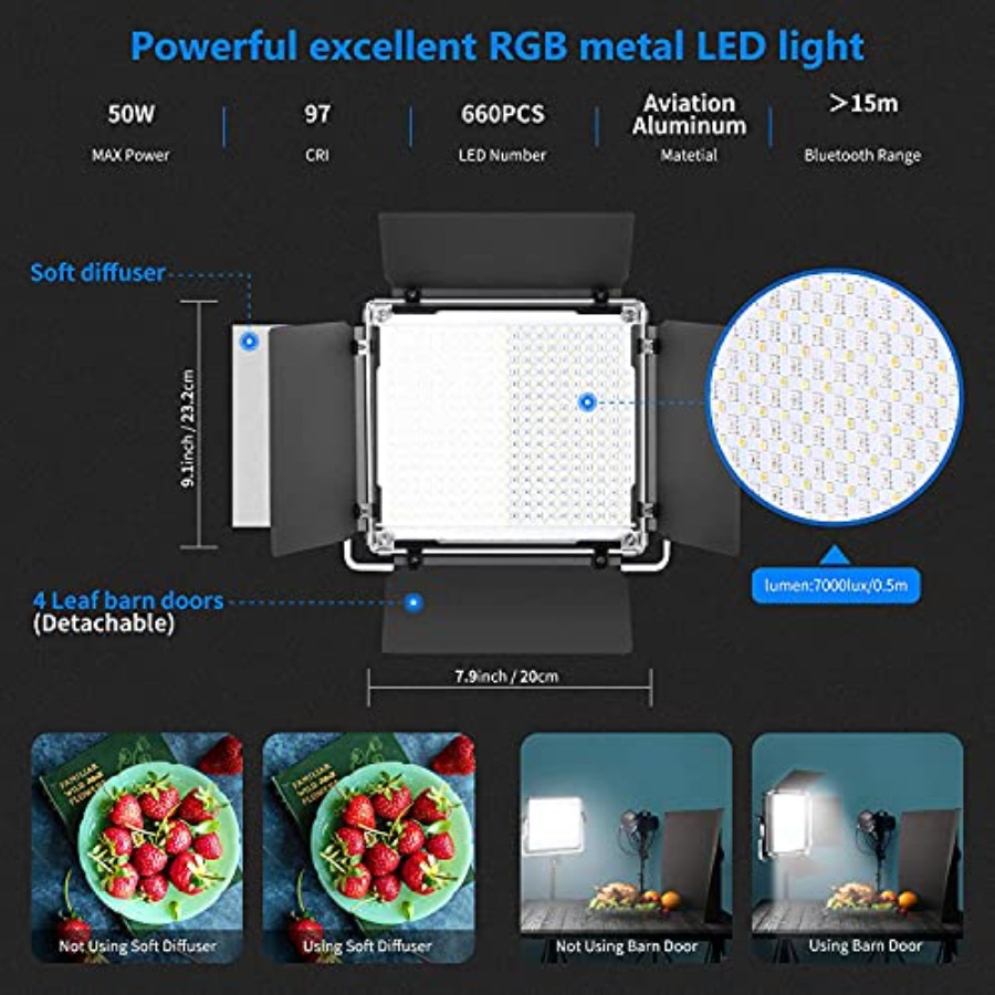 2 Pack 660 PRO RGB LED Video L – Zoom Lighting Kit recenzja i cena