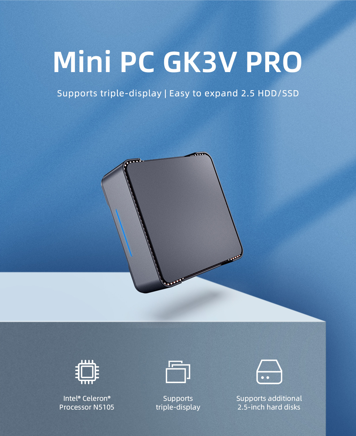 GK3V Pro mini pc Intel N5105 R – Home Office Windows 11 recenzja i cena