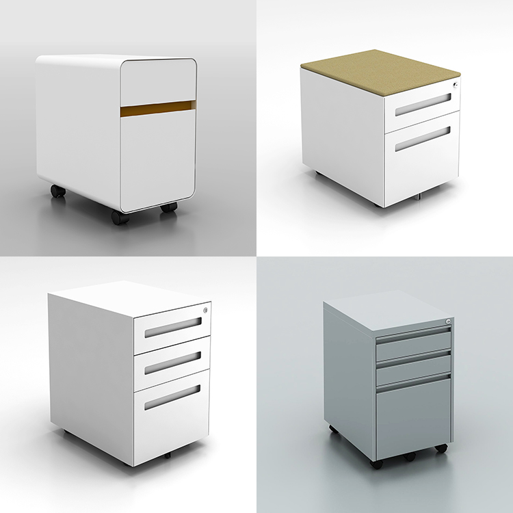 Modern Mobile Metal Pedestal w – Drawer Pedestal Cabinet recenzja i cena
