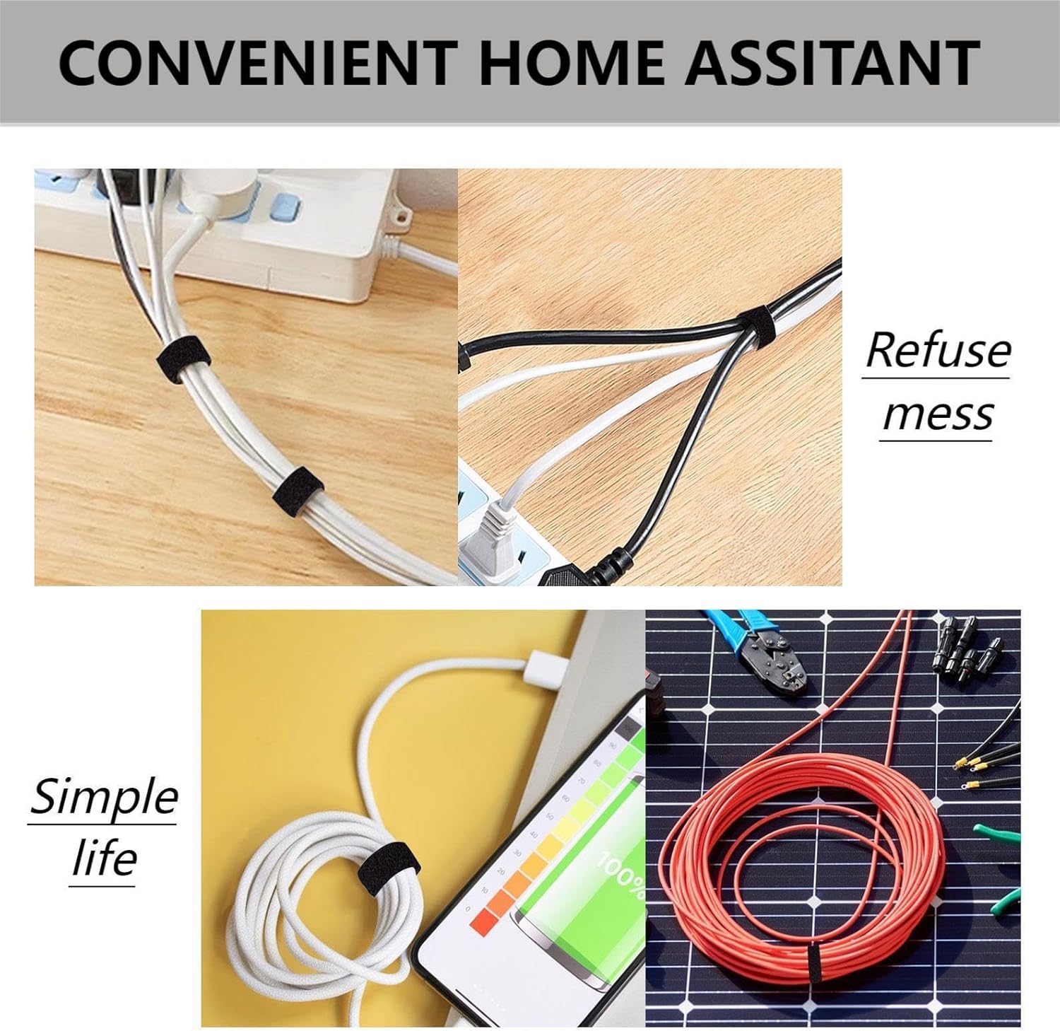 54 Yards Reusable Cable Ties,  – Home Office Organization recenzja i cena